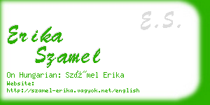 erika szamel business card